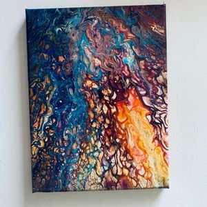 “Brimstone” Original Pour Painting on canvas
